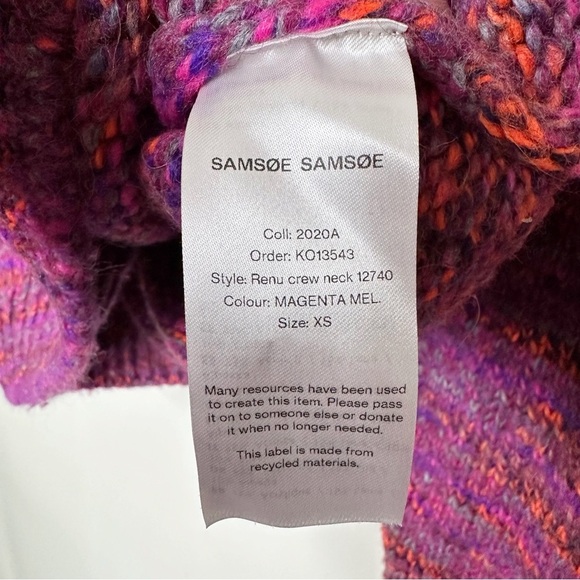Samsoe Samsoe Renu Crew Sweater Magenta Melange - Picture 4 of 5